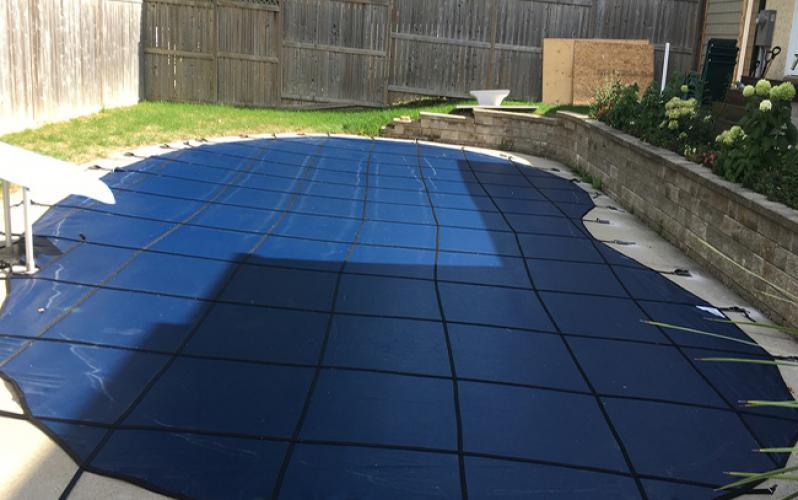 22FTx14FT Mesh Inground Winter Pool Covers Solid Safety Pool Cover