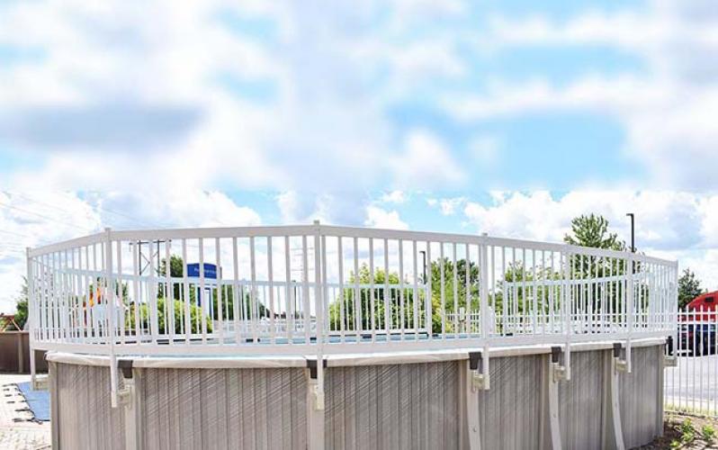 Above Ground Pool Fence Privacy and Safety Outdoor PVC Fence Kit Above Ground Pool Fence Privacy and Safety Outdoor PVC Fence Kit