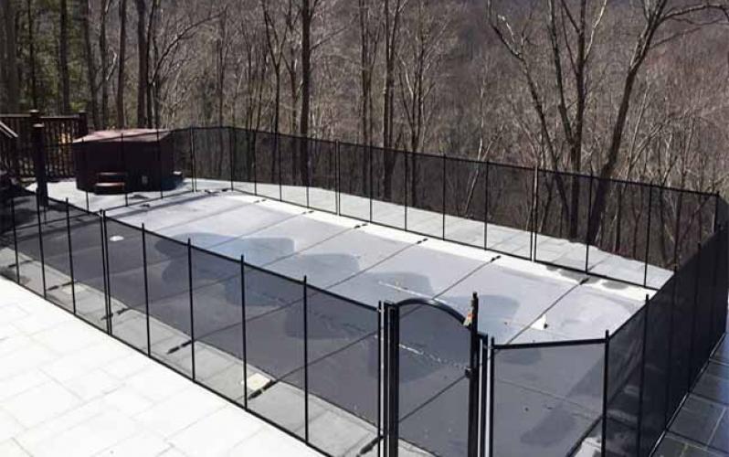 Black Mesh Pool Barrier Removable Swimming Pool Fence