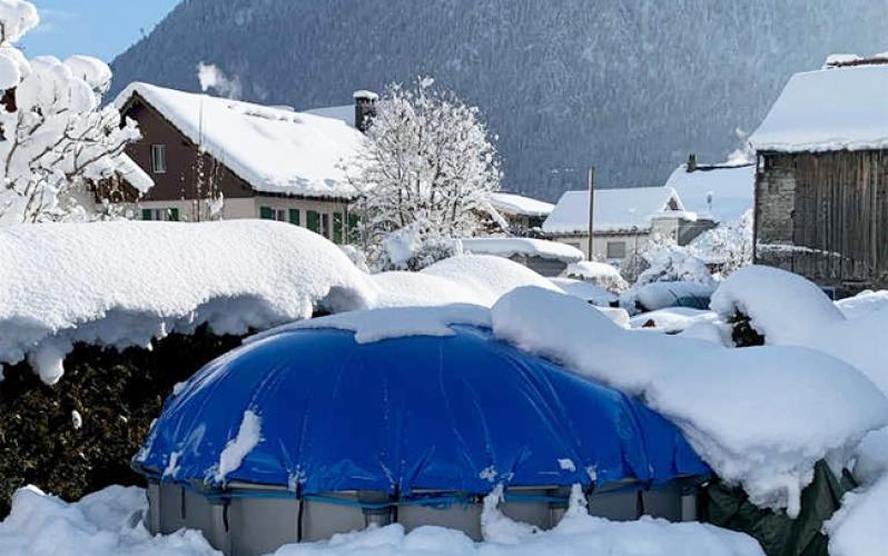 Blue Round Inflatable Swimming Pool Cover PVC Pool Cover Blue Round Inflatable Swimming Pool Cover PVC Pool Cover