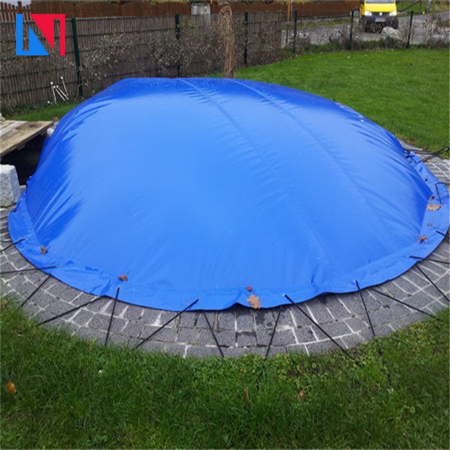 Blue Round Inflatable Swimming Pool Cover PVC Pool Cover