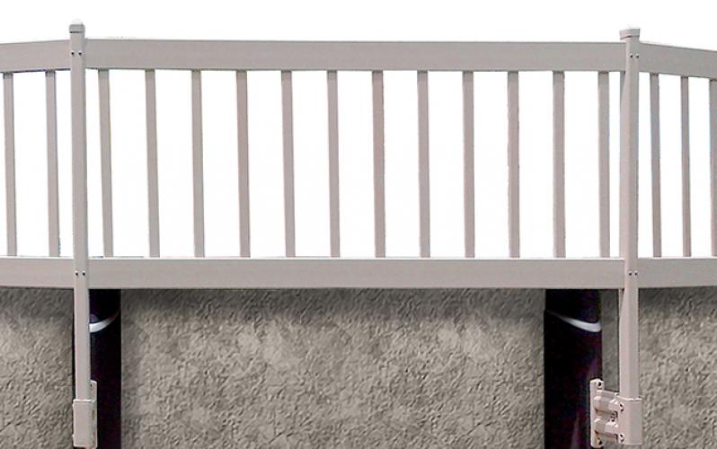 Hot Sale High Quality 24FT White Above Ground Pool Fence with Various Kits Hot Sale High Quality 24FT White Above Ground Pool Fence with Various Kits