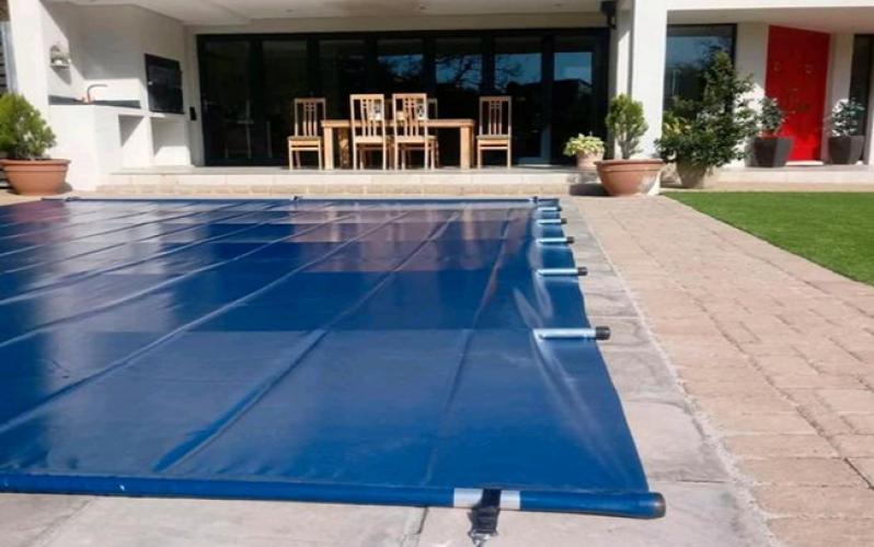 In-Ground Solid PVC Pool Safety Cover with Reinforcing Aluminium Bars In-Ground Solid PVC Pool Safety Cover with Reinforcing Aluminium Bars