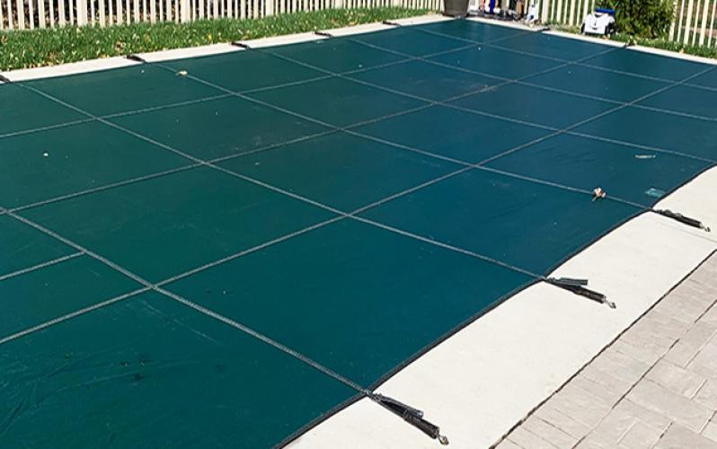 Rectangular Safety Pool Cover Pool Mesh Cover for In-Ground Pools