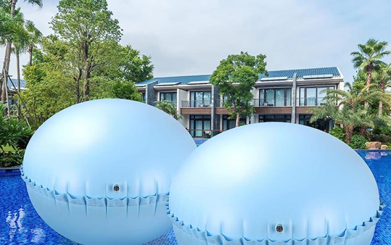 Winterizing Pool Air Pillow Pool Cushion with Electric Pump and Fixed Rope